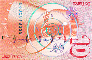 Орбита «Звезды смерти» показана на швейцарской банкноте